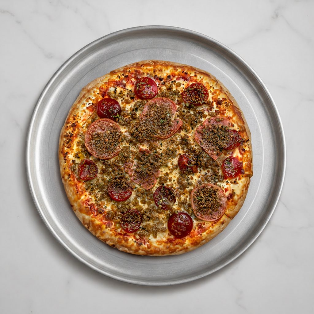 Small Meat Lovers Pizza.