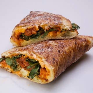 Open Buffallo Chicken Calzone